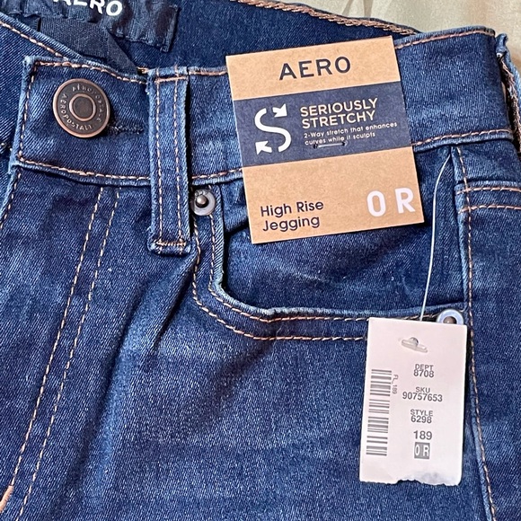 ✳️ AERO/Aeropostale BNWT Seriously Stretchy High Rise Jeggings Size 0R ✳️ - Picture 1 of 4